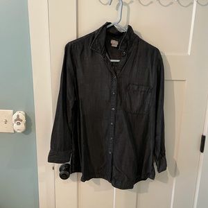 Black denim shirt
